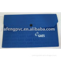 High quality soft blue EVA file/document packaging bag with press button